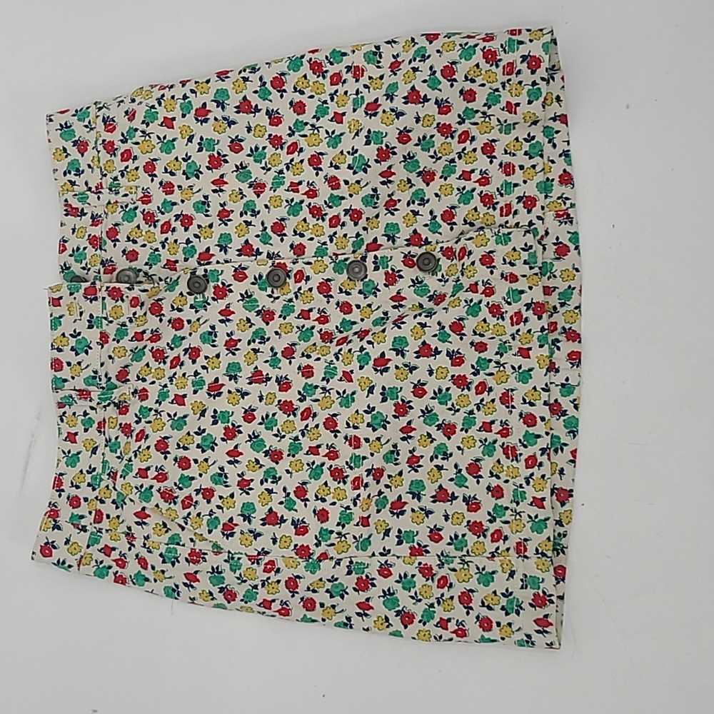 J. Crew Mercantile canvas floral skirt button down size 4